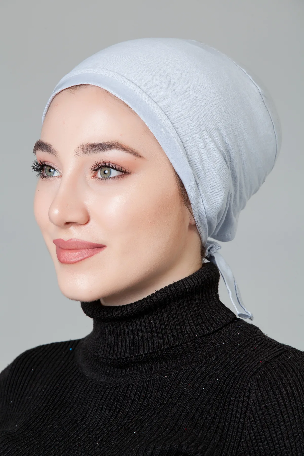 Açık Gri Dikişsiz Kaymayan Bone