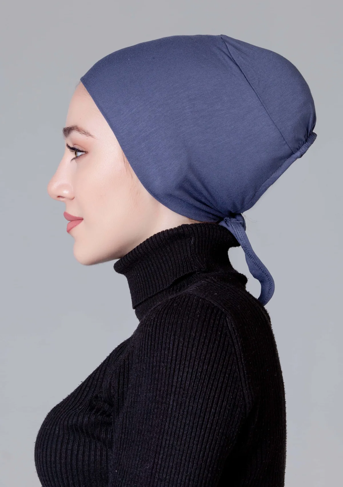 Koyu Gri Dikişsiz Kaymayan Bone (Likralı)